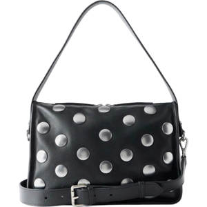 Mint Velvet Black Leather Studded Bag